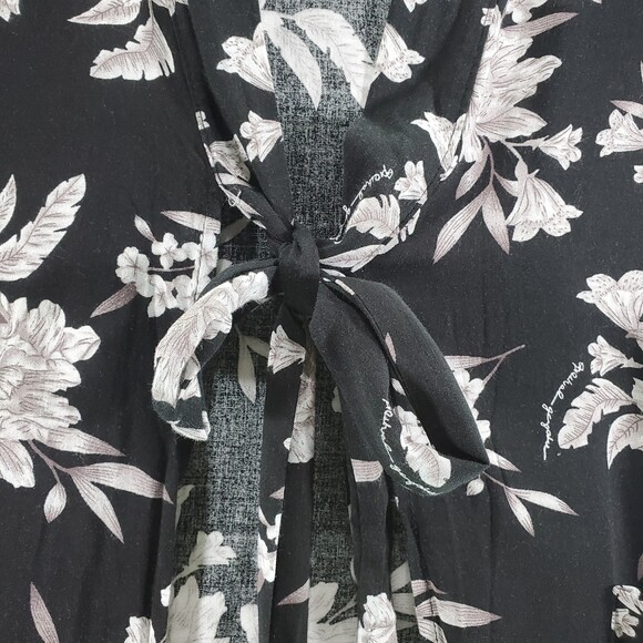 Spiritual Gangster Maya OS One Size Kimono Robe Floral Black - Picture 10 of 11